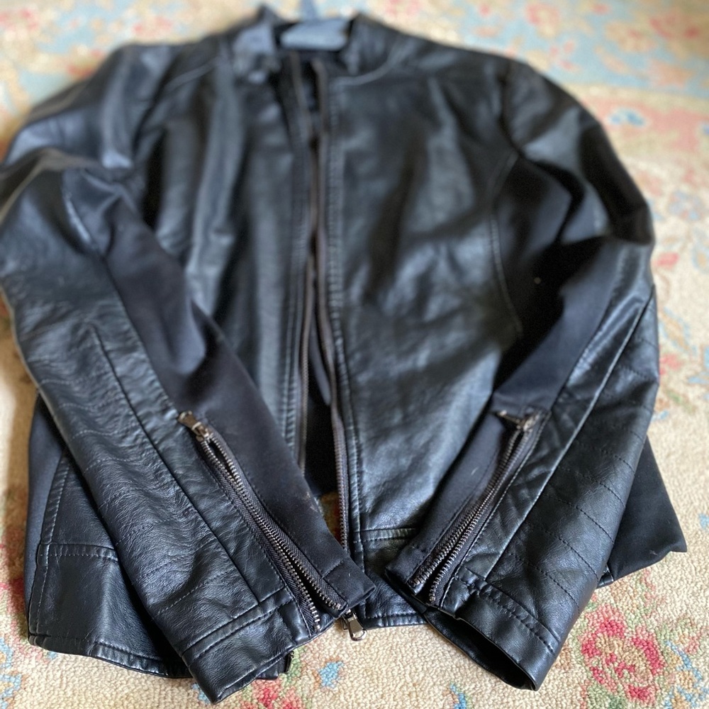 Size LG Vegan Leather Moro Jacket